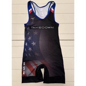Takedown Freestyle Singlet Titan USA Wrestling Club Youth Large 75-90lbs